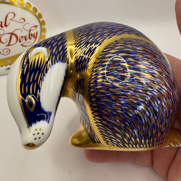 Royal Crown Derby Badger 1986-1994. Gold Stopper Excellent Condition. - Picture 9 of 11